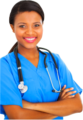 Beautiful african american female pediatric nurse