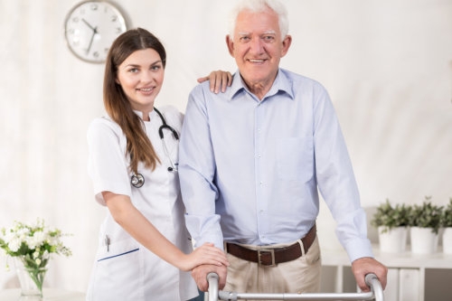 nurse and her elderly patient